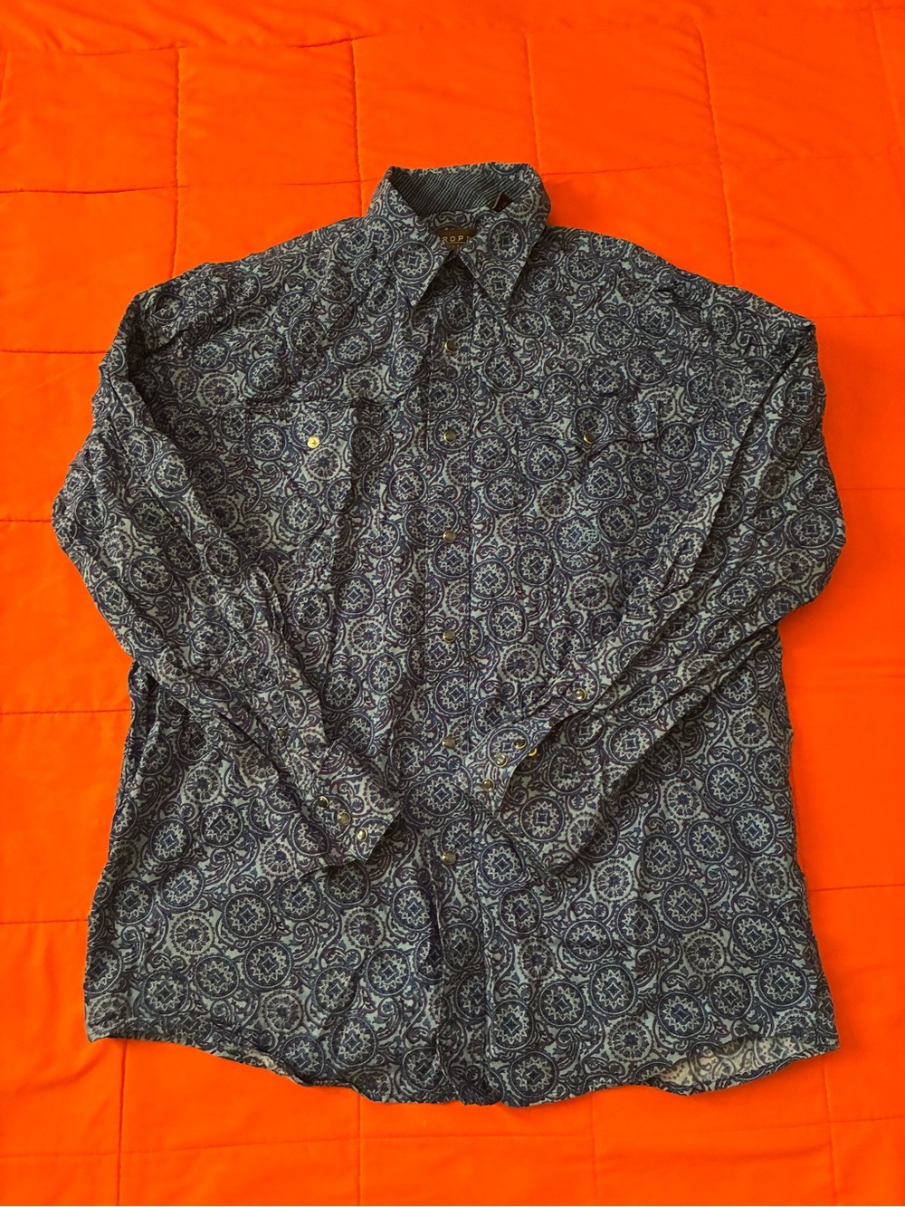 Roper Western Shirt Mens Large Cowboy Rodeo Retro Western